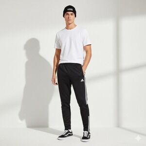ADIDAS Tiro Track Pants | Black & White | Blokecore / Streetwear M